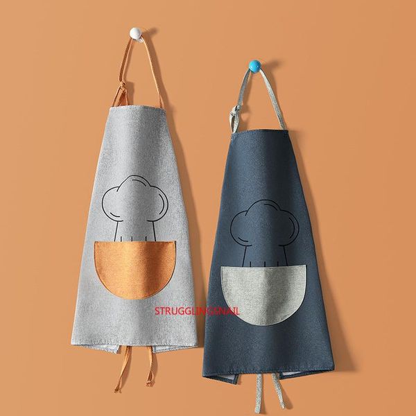 

household waterproof hand-wiping kitchen apron heart love polyester bibs home aprons accessory