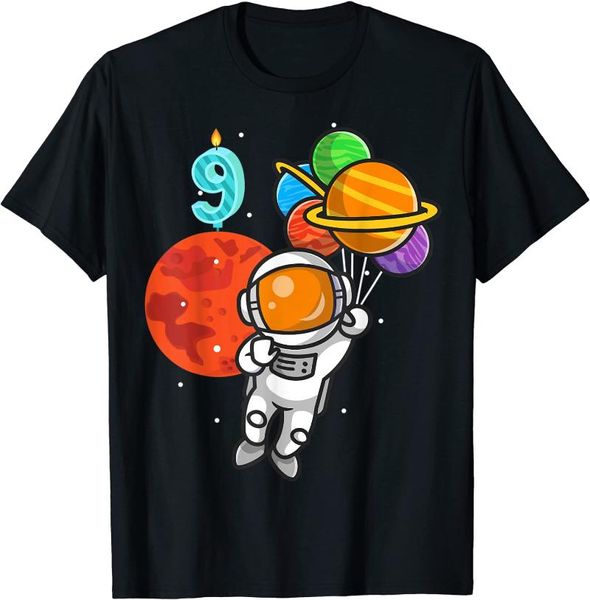 

men's t-shirts 9th birthday space spaceman 3 years old astronaut for kids t-shirt, White;black