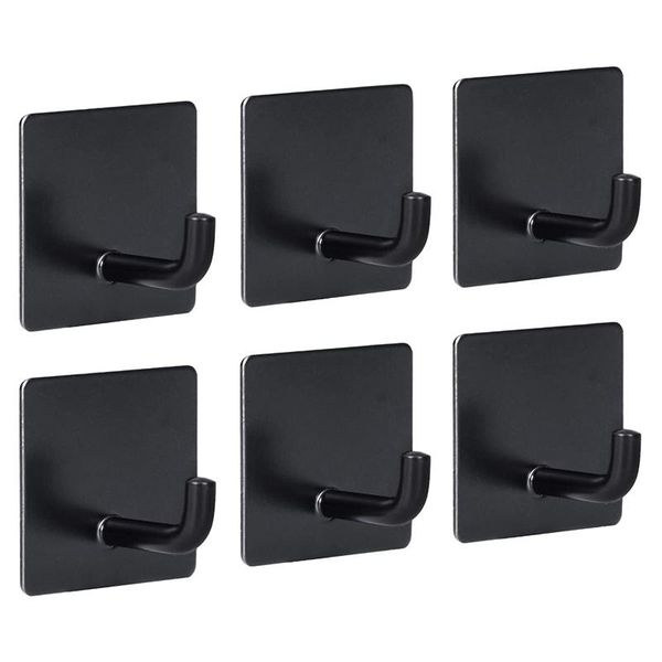 

hooks & rails 99 -6pcs adhesive duty towel for bathrooms kitchen home stainless steel wall hanging without nails coat clothes