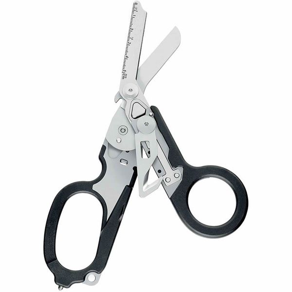 

6 in 1 raptor emergency response sporting goods shears strap cutter and glass breaker black with molle compatible