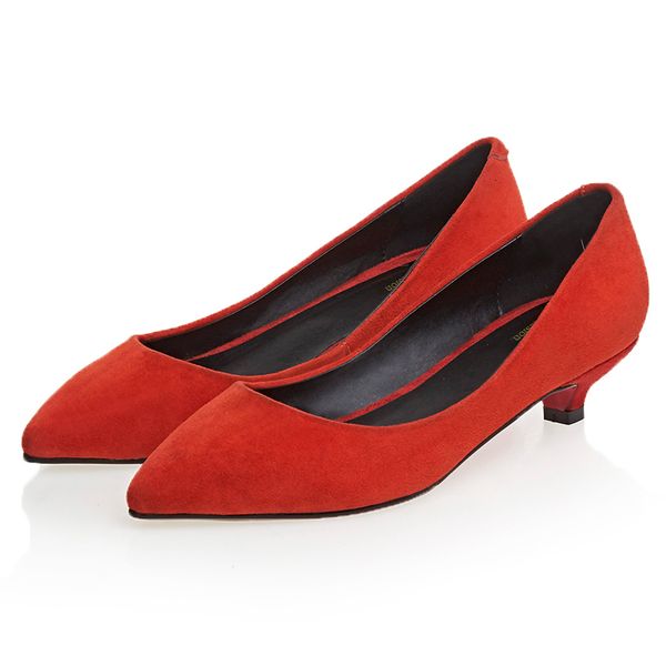 

sandals olomm arrival female bombs comfort lower heel nice pointed toe elegant red black party shoes size eua 4-8.5 efti