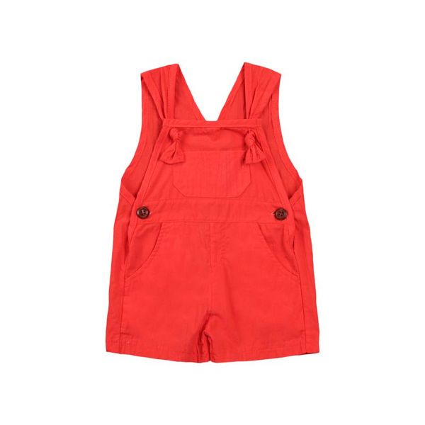 

jumpsuits 0-3y summer lovely infant baby girls boys overalls rompers solid sleeveless button pocket, Blue