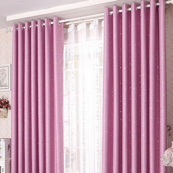 

curtain & drapes shiny stars children printing perforated finished curtains for living room blackout cortinas kids boy girl bedroom 7