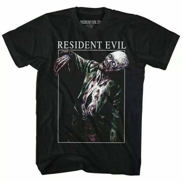 

resident evil zombie t shirt licensed video gaming tee black, White;black