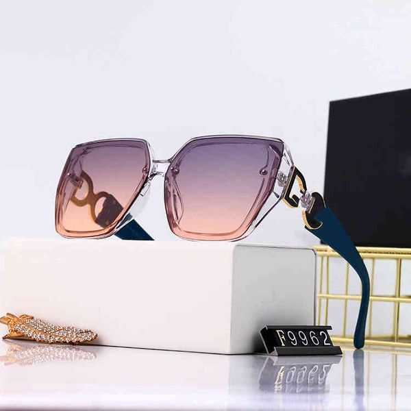 

75% off high version new 2022 square sun women's semi metal large men's glasses frame, White;black
