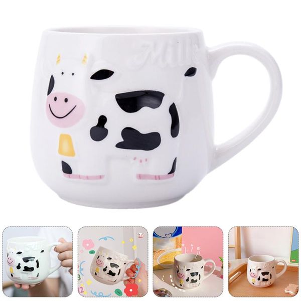 

mugs 1pc cow pattern ceramic mug coffee cup creative gift water