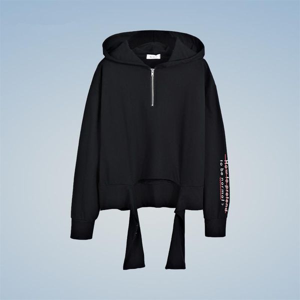 

women's hoodies & sweatshirts women oversized jumper sweatshirt female black cropped 2021 spring harajuku print letter loose pullover
