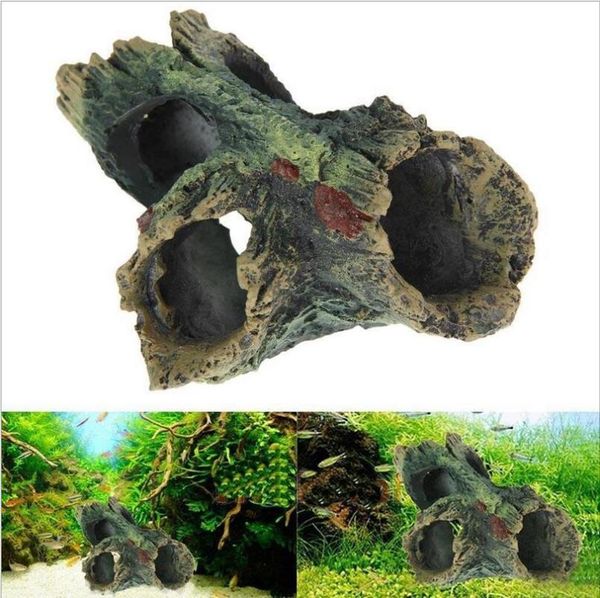 

decorations aquarium decoration resin mountain view fish play tree house hole cave for tank ornament landscaping