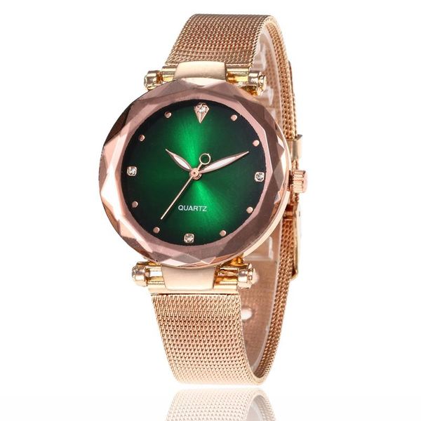 

fashion casual luxury wrist watches for women stylish elegant mesh gold buckle ladies female wristwatch clock wristwatches, Slivery;brown