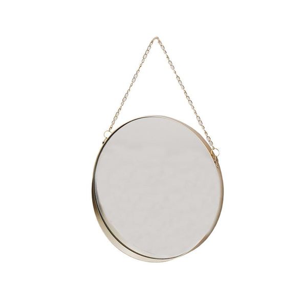 

mirrors nordic metal bathroom mirror round wall mount ornament salon art toilet decor hanging makeup