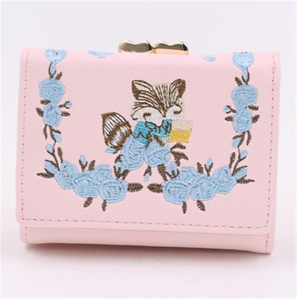 

wallets 2021 vintage small fresh metal heart short wallet women's student, Red;black