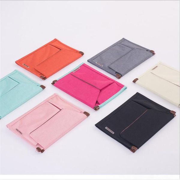 

card holders multifunction waterproof travel document bag portable student file folder briefcase notebooks phone storage accessories, Brown;gray