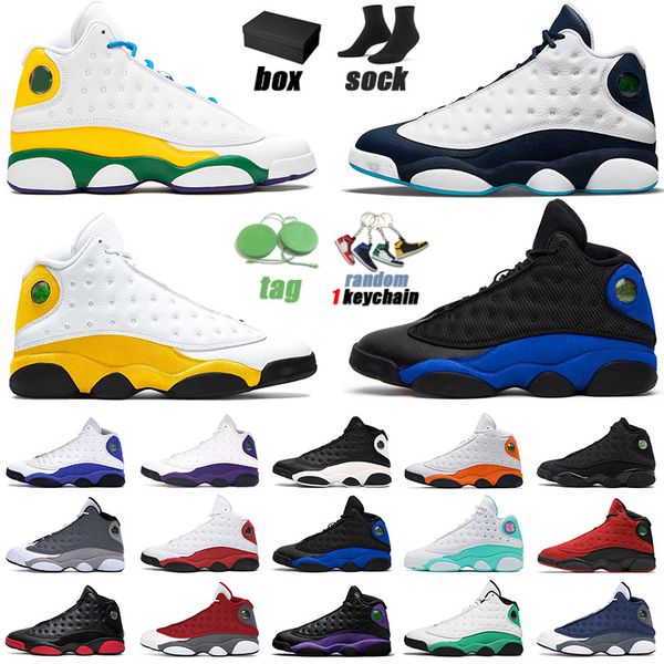 

original 13 13s xiii basketball shoes jumpman for men women dark powder blue hyper royal red flint lakers playground soar green sports sneak