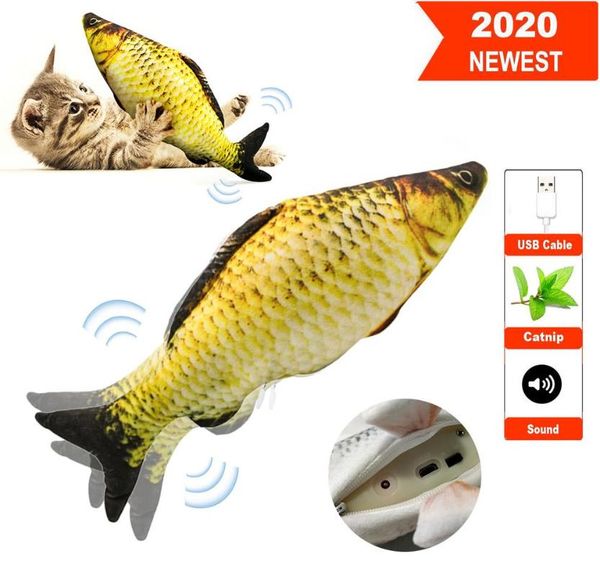 

cat toys 30cm electronic pet toy electric usb charging simulation fish for dog chewing playing biting supplies dropshiping