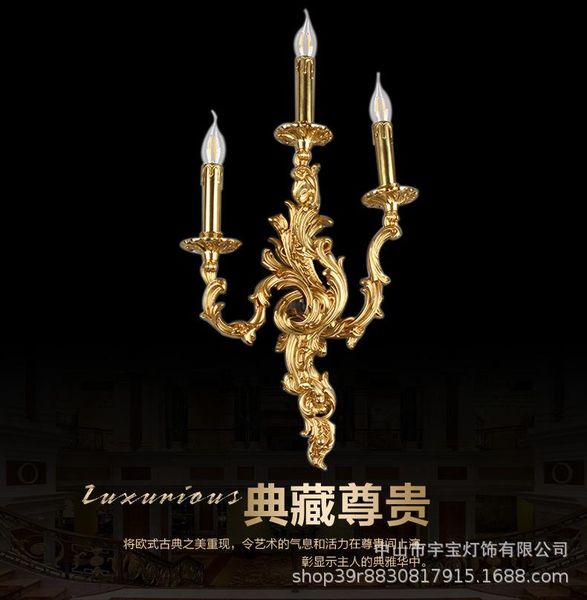

wall lamps copper lamp french court full european retro luxury villa living room bedroom bedside stair light