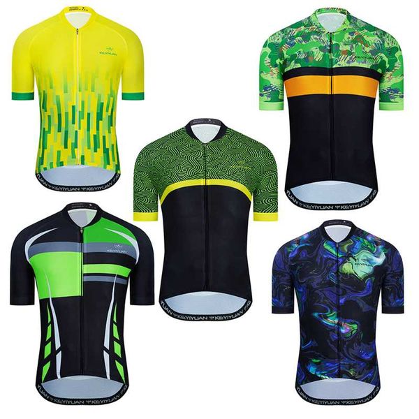 

racing jackets keyiyuan summer short-sleeved cycling jersey t-shirt mtb sweatshirt breathable koszulka rowerowa ciclismo wielershirt, Black;red