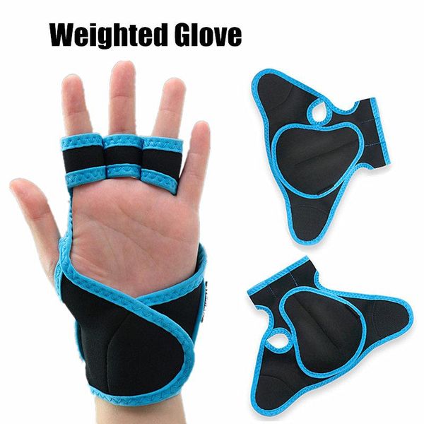 

pair gym weighted gloves 1kg sandbag weight bearing training palm hollow for women home fitness cardio workouts accessories