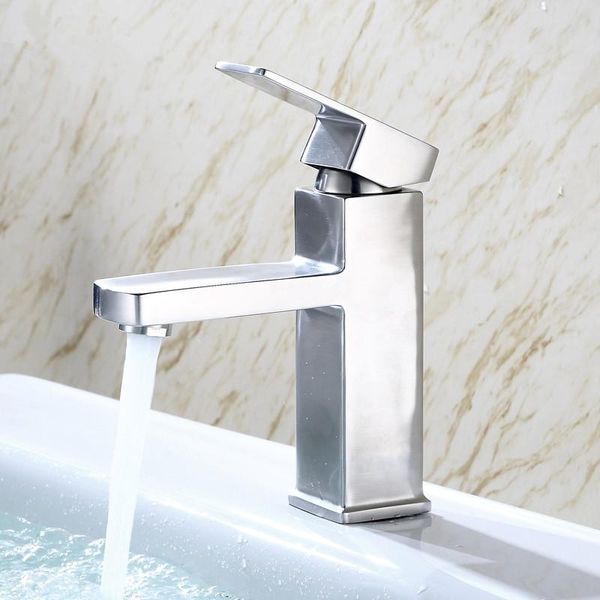 

bathroom sink faucets 304 stainless steel basin faucet mixer tap and cold water lead-with hose