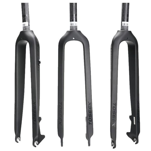 

bike forks toseek full carbon bicycle fork mtb mountain rigid fiber disc brake 26/27.5/29er