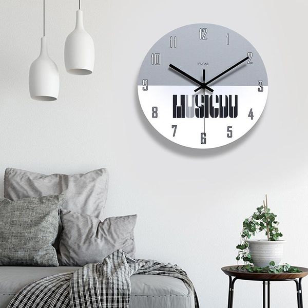 

wall clocks nordic style clock acrylic silent solar movement home living room decor