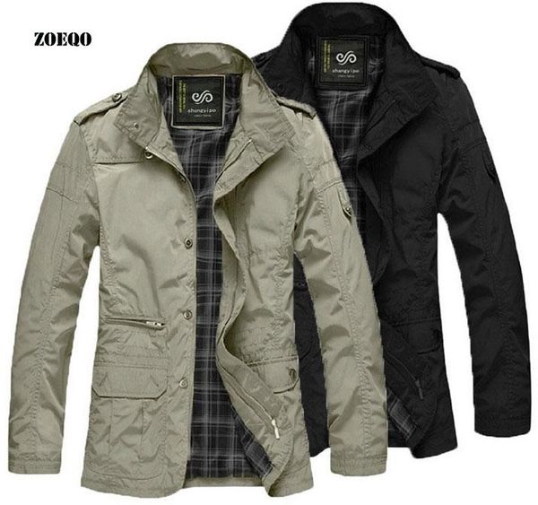 

men's jackets zoeqo spring model man's overcoat casual fashion stand-collar coat for male with men jacket, Black;brown