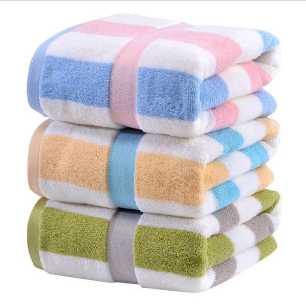 

towel striped bath towels for adults cotton big size summer beach men 70x140cm bathroom body shower