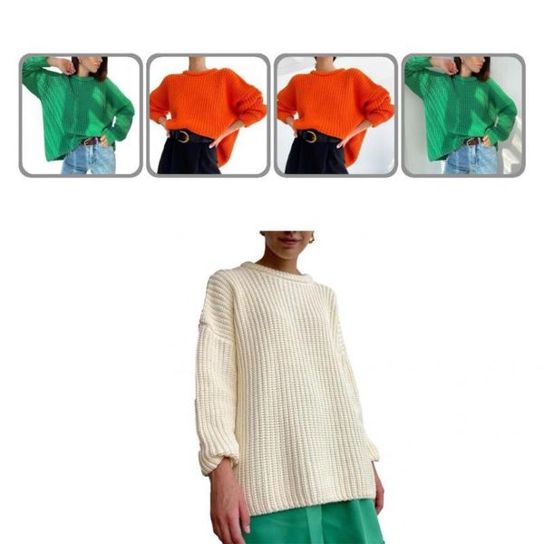 

women's sweaters plain weave autumn winter thicken knitted streetwear, White;black