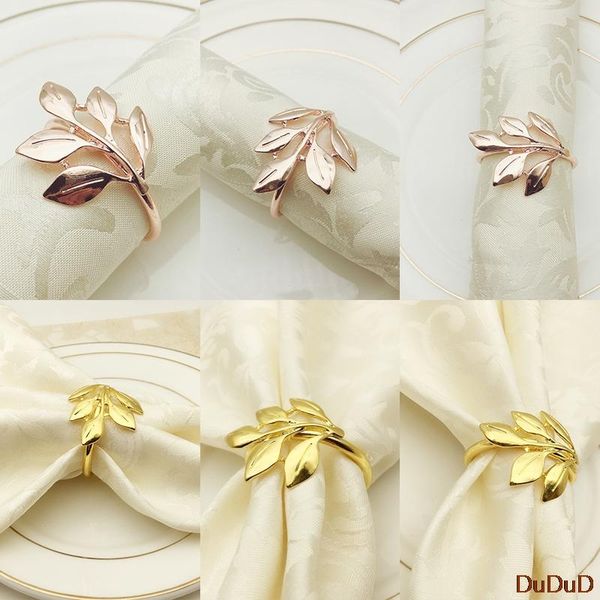 

fall leaves napkin ring holders buckle wedding party dinner table decor rings