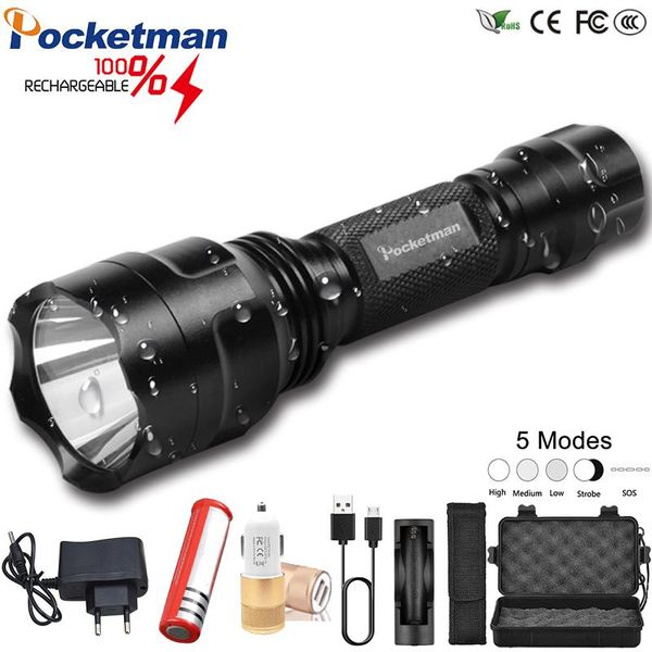 

flashlights torches super bright led 5 lighting modes torch for night riding camping hiking hunting & indoor activities use 18650