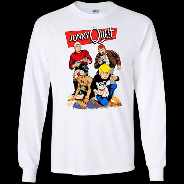 

Jonny Quest, Johnny, Retro, Cartoon, 1960's, Hanna-Barbera, T-Shirt, White;black
