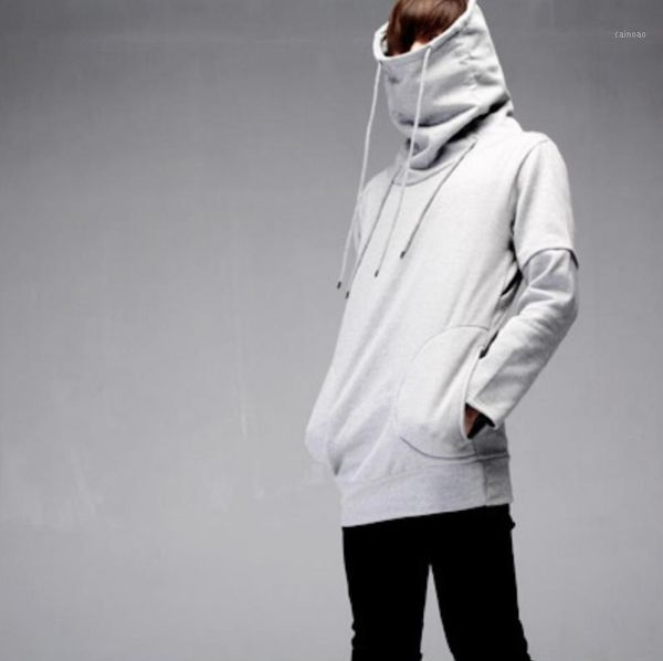 

men's hoodies & sweatshirts s-6xl 2021 clothing hair stylist hip-hop pullover coat personality high collar plus size singer costumes, Black