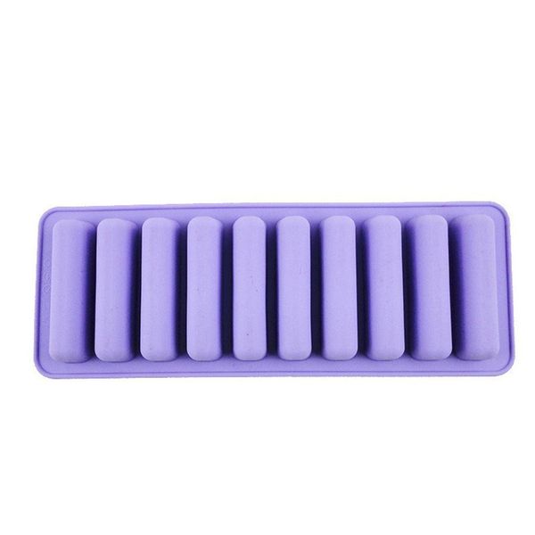 

10 grids long strip shape silicone chocolate mold load for homemade diy baked cake muffin shape ice cube drawer