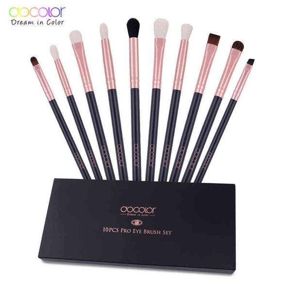 

health and beauty products makeup brush docolor makeup brushes 10pcs professional eye eyeshadow blending eyeliner eyebrow beauty make up set