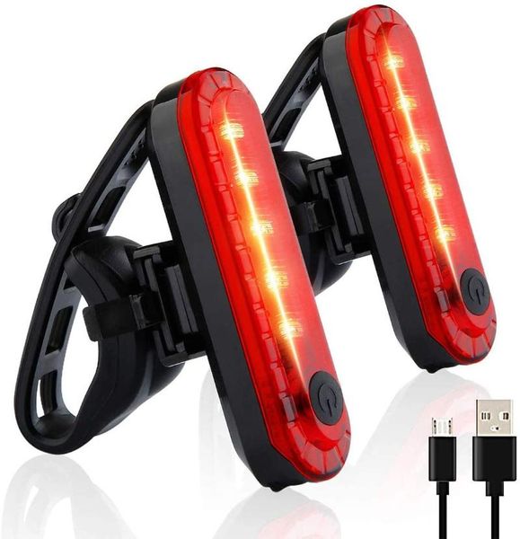

ultra bright bicycle rear light usb rechargeable cycling led tail waterproof mtb road bike accessories lights