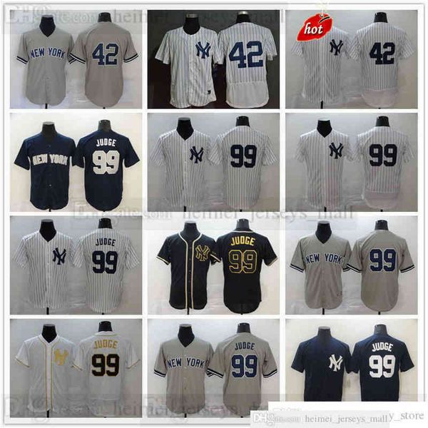

21-22 Stitched 99 Aaron Baseball Judge Jersey Top Quality Gold Black White Grey Gray Jerseys Man Size S, Same as picture