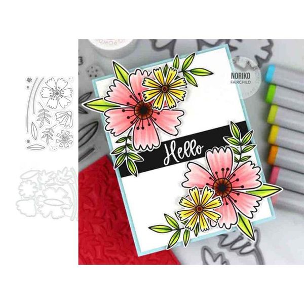 

painting supplies blooming flower leaves metal cutting dies and stamps scrapbooking craft stencil diy paper make template decor design