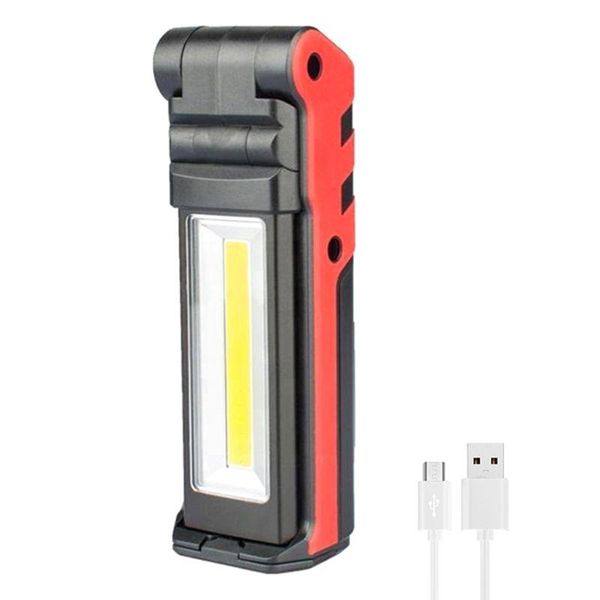 

emergency lights esoutorry super bright cob led working light with magnetic base & hook usb rechargeable dimmable