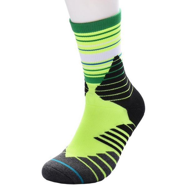 

sports socks professional outdoor cycling short summer breathable fabric design sport men running non-slip basketball, Black