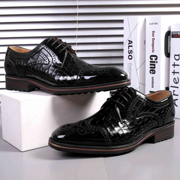 

bullock men's sho carved baroque busins drs leather british pointed, Black