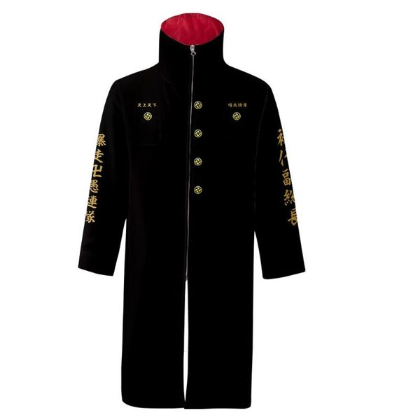 

men's hoodies & sweatshirts japan anime tokyo revengers men long jacket hoodie sweatshirt women 3d printed harajuku streetwear cosplay, Black