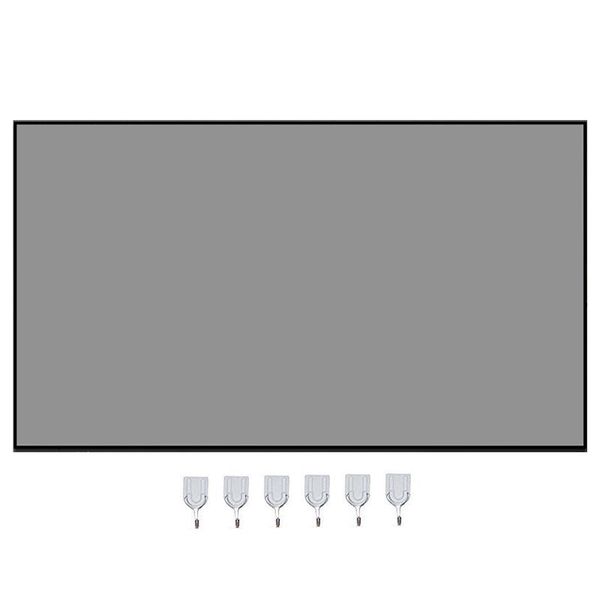 

projection screens metal anti-light soft curtain with black edge punched 60 84 100 120 130 inch 16:9 outdoor for foldable projector 2021