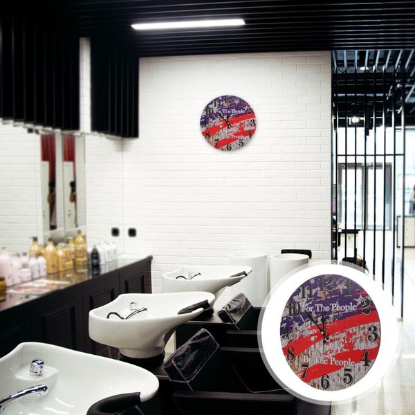 

wall clocks 1pc retro graffiti wooden hanging clock decor living room decoration