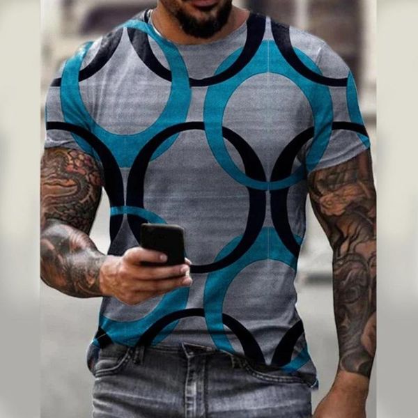 

men's t-shirts men summer t-shirt digital print slim short sleeve round neck for dating casual tees fashion loose clothing, White;black
