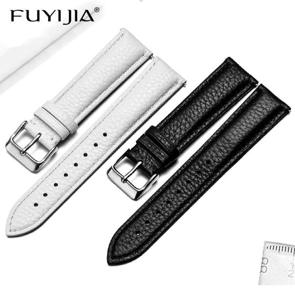 

watch bands lychee grain cowhide strap pin buckle band 12mm 14mm 16mm 18mm 20mm 22mm watchbands genuine leather belt for brand watches, Black;brown