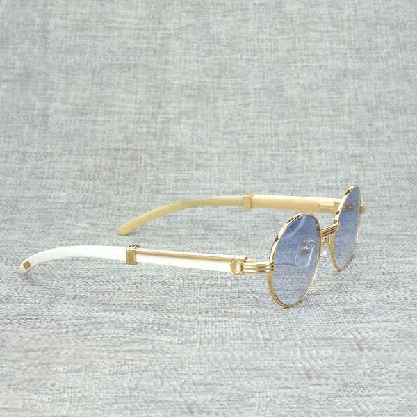 

2022 factory wholesale model vintage buffalo horn men accessories round natural wood gafas sun oculos shades luxury eyeglasses sunglasses, White;black