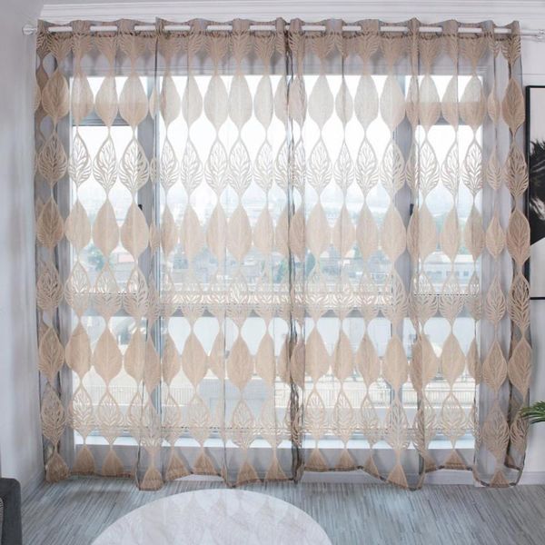 

curtain & drapes 1 slice curved leaf cut fashion flowers and ears curtains korean simple jacquard models @16