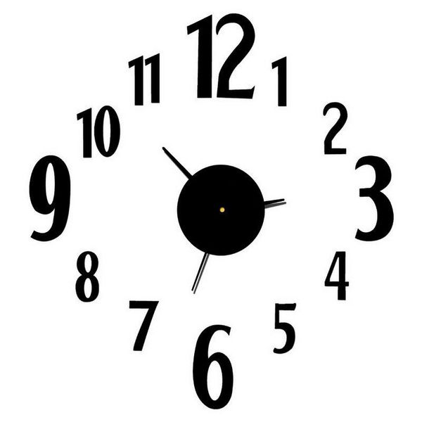 

wall clocks fashion digital clock sticker bedroom office home decor