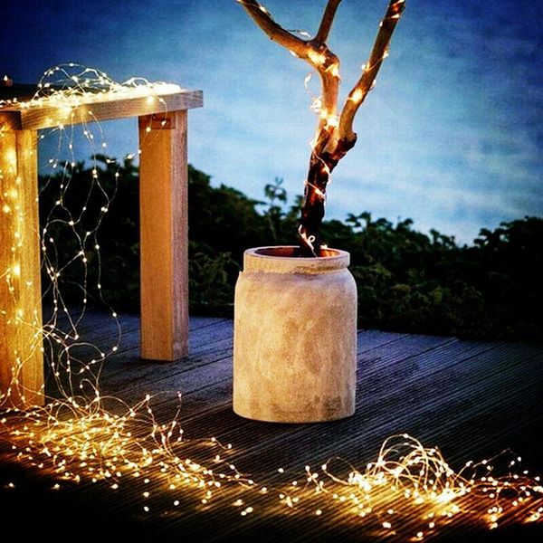 

solar garden light led copper wire lamp fairy string for diy party halloween christmas wedding decoration