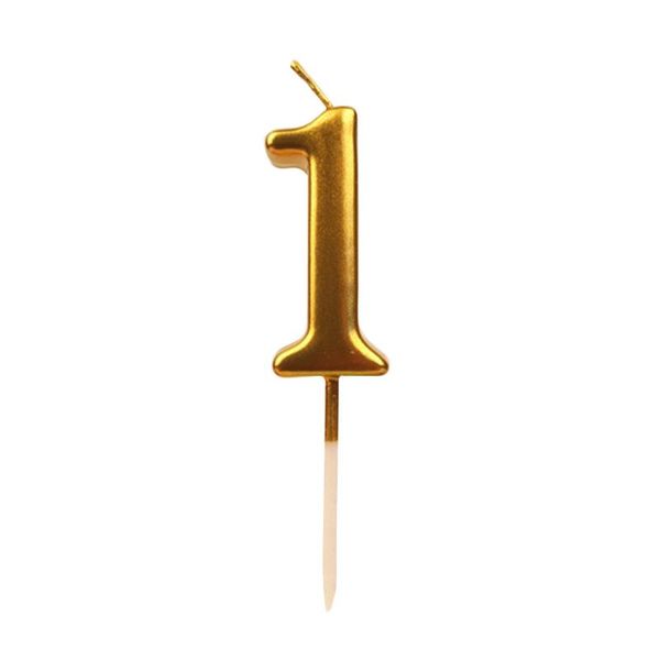 

other festive & party supplies gold glitter numeral candles number cake er decoration for adults kids (number 1)