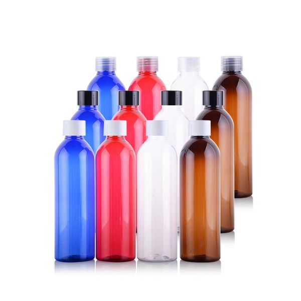 

10pcs 250ml empty pet plastic bottle with coke cap lids refillable lotion bottles makeup toner cosmetic packaging containers packing